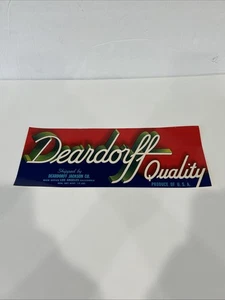 Deardorff Jackson Co. Los Angeles California Produce Crate Label Rare Vintage - Bild 1 von 6