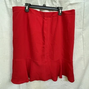Liz Claiborne Rock Fit Flare rot Knie gefüttert Freizeit Karriere Bleistiftrock Gr. 18 - Bild 1 von 10