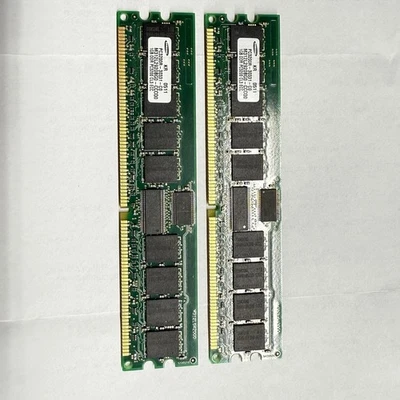 2x Samsung 1GB DDR PC3200 CL3 ECC Registered Server RAM M312L2920BG0-CCCQ0 - Image 1 of 4
