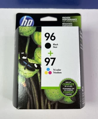 Cartucho de tinta tricolor genuino HP 96 negro + 97 paquete combinado sellado caducado 2017 Foto 1 de 4