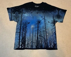 Vintage Tony Hawk AOP Nature Tee Mens XXL Skater Y2K All Over Print Sports - Picture 1 of 6