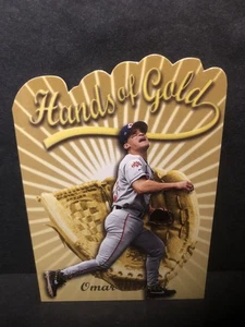 1999 Topps Baseball Hands Of Gold Insert Omar Vizquel Cleveland Indians - Bild 1 von 2