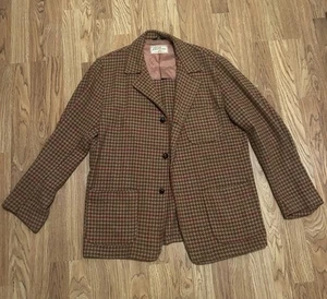 Blazer Chaqueta Mocasín Vintage LL Bean Años 50 60 Tweed Marrón Talla Mediana Larga (LEER) - Imagen 1 de 12