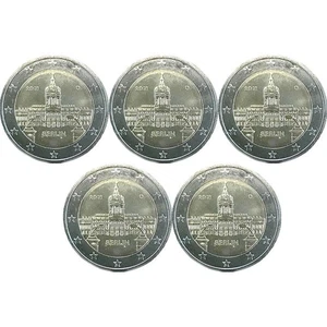 2 Euro Deutschland 2018 fdc 5 Münzen Schloss Charlottenburg Berlin - Bild 1 von 1