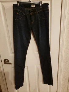 Damen Hudson Jeans Größe 26 Collin Skinny Low Rise Dunkelblau Stretch Pattentasche - Bild 1 von 5