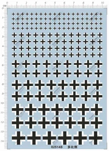 1/72 Bundeswehr Tiger Panzer Eisernes Kreuz Modellbausatz Wasser Aufkleber 62514B - Bild 1 von 1