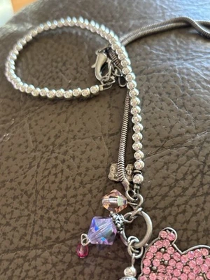 Collana Collane Sodini Orsi Orsetti Cristalli Swarovsky Ciondoli  Palline - Immagine 1 di 4