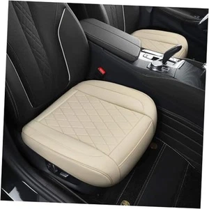 2-Pack Bottom Car Seat Cover Beige, Luxury Faux Leather Car Seat Cover for - Picture 1 of 7