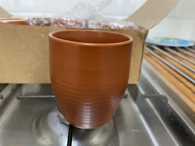 Natural Terracotta Clay Kulhad Tea Cups / Coffee Mug Set 6 - Image 1 of 4