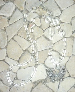 ★ Cadena larga ★ HIPPIE BOHO IBIZA PEACE ★ MARIPOSA ★ cristal ★ - Imagen 1 de 4