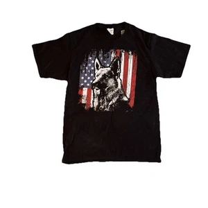 Port & Co Y2K T Shirt Wolf Flag Size Small S Graphic Patriotic USA Ring Spun - Bild 1 von 6