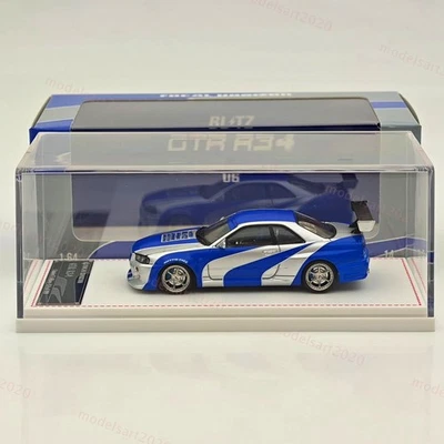 1/64 FH Nissan Skyline R34 GTR NFS Diecast Model Car Collection Fast & Furious - Image 1 of 4