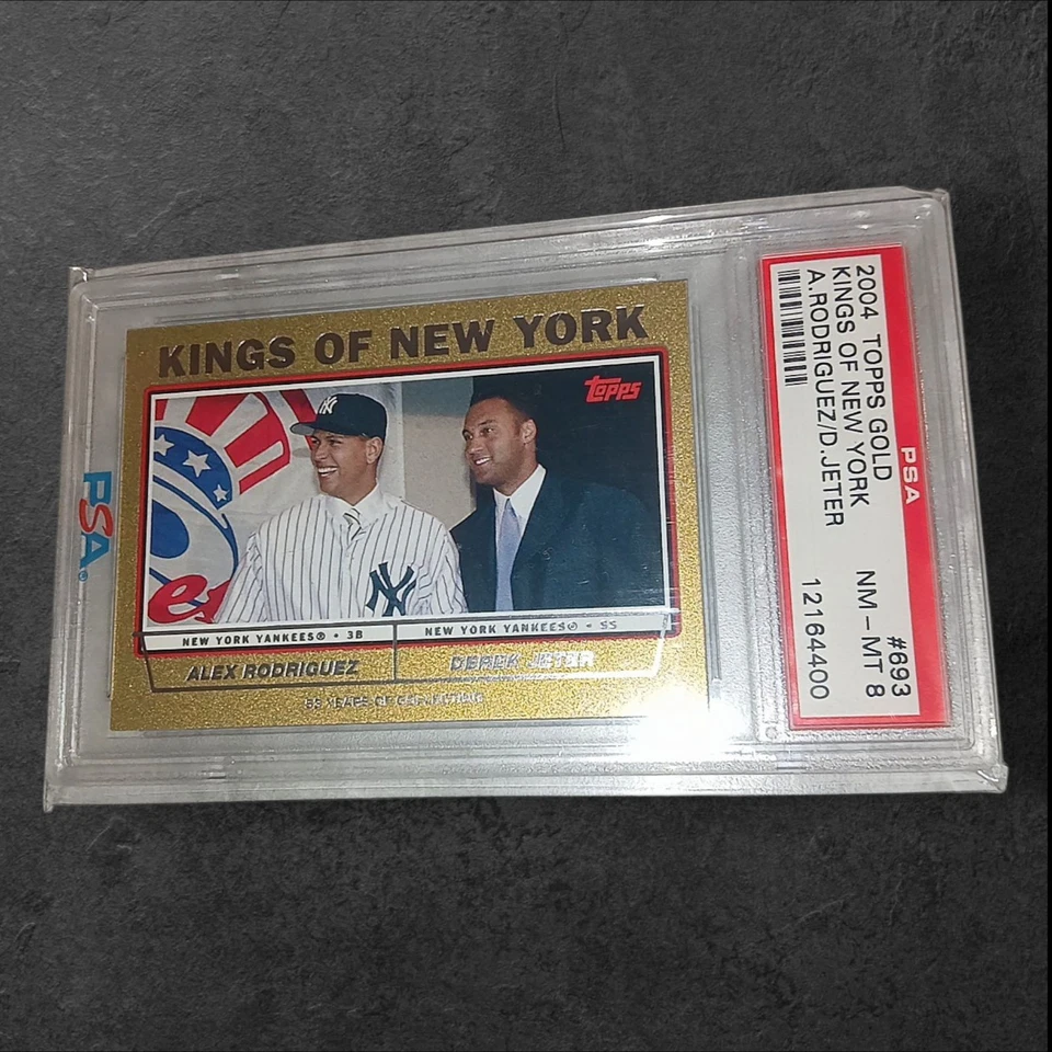 Derek Jeter Alex Rodriguez 2004 Topps Gold /2004 Kings Of New York PSA 8 HOF - Image 1 of 1