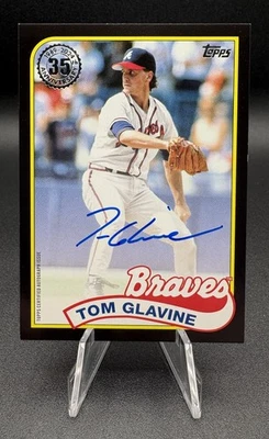 2024 89 Topps Béisbol Negro/199 Tom Glavine #89BA-TGL Automático Salón de la fama Bravos🔥🔥 Foto 1 de 2