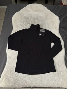 Blauer 8110X Mock Turtleneck Black Long Sleeve Shirt Police Security Clothing - Picture 1 of 8