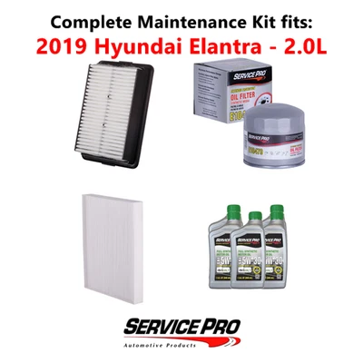 2019 Hyundai Elantra 2.0L Complete Cabin, Air & Oil Filter Kit (5W-30) Foto 1 de 4