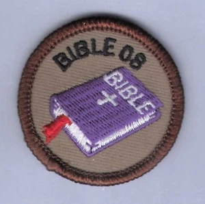 Patch Royal Ranger c1980 Master Christian Bible 08 Club Merit Badge Brown 2" - Picture 1 of 3