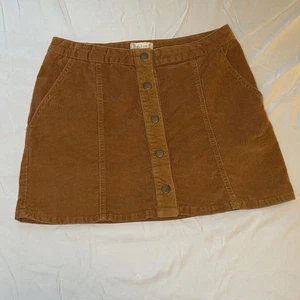 Women's Altar’d State Retro Corduroy Front Snap Mini Skirt with Pockets Size M - Picture 1 of 4