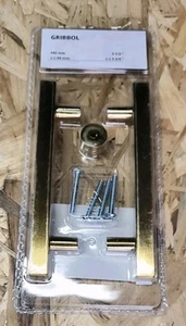 Ikea Gribbol 404.963.05 Griff Messing Goldfarbig 140mm 96mm Neu - Bild 1 von 3