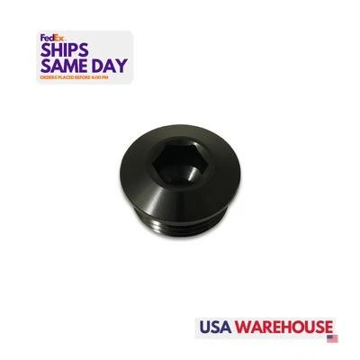 Vibrant 10993, One Low Profile ORB Port Lug8 AN Black Aluminum Performance Parts - Image 1 of 4