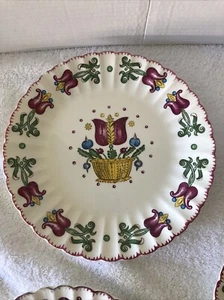 SET/6 American Limoges OLD DUTCH 5 TC M.L.F.E. Sammelteller 10" SPEISETELLER - Bild 1 von 24