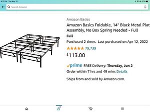 Mainstays MS18-D1-1022-02 Full Size Bed Frame