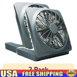 10" Portable Fold Batteryl Ectric Fan Camping Tent Travel Outdoor Use 2 Pack New - Picture 1 of 7