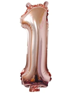 40" Rose Gold Wild One Year Old Baby First Birthday Year 1 Number Float Balloon - Picture 1 of 1