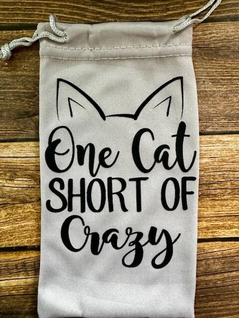 Gafas de sol suaves ojos grises accesorios bolsa tirar superior portátil un gato corto loco Foto 1 de 1