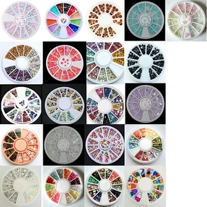 Nail Art Rhinestones Gems Pearls Crystals Studs, Mixed Decoration, UK Seller - Picture 1 of 30