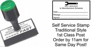 Garage Mechanics Rubber Stamp Manual Not Self Inking Excellent Service & History - Picture 1 of 1