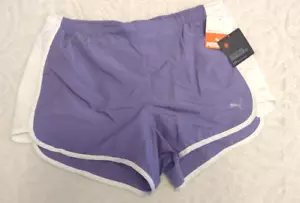 Pantalones Cortos de Correr Puma Tempo Para Mujer Forrados Talla Grande Púrpura Blanco NUEVO - Imagen 1 de 8