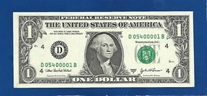 THREE 2003A CH/CU $1 FANCY NOTES SERIAL #D05400001B, D05500001B, D05600001B - Picture 1 of 3