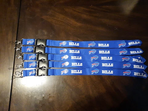 Buffalo Bills Lanyard ID Badge Key Chain Clip (Lot Of 5) Cover