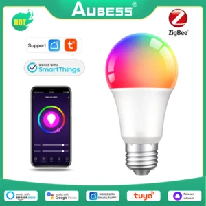 Tuya Zigbee Smart Light Bulb E27 RGBCW Lamp Smart Life Work With Alexa Google - Picture 1 of 15