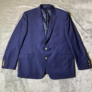 Lauren Ralph Lauren Blazer dunkelblau 46 L Goldknopf Wollmischung Preppy einfarbig - Bild 1 von 11