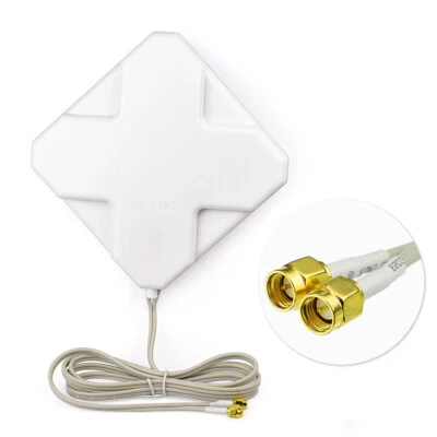 SMA 35dBi 4G 3G LTE MIMO External Antenna For TP-LINK TL-MR6400 AC750 LTE Router - Image 1 of 4