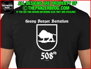 508th Heavy Panzer Battalion T-Shirt WWII German Tank - Picture 1 of 49