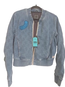 G-Star WMN Raw of the Oceans Drop 1 Occotis Cropped Bomber Lt Aged Destroy XS - Picture 1 of 3