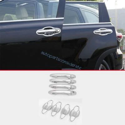Cubierta de tazón de manija de puerta lateral apta para Toyota Highlander 2014-2018 2019 cromada Foto 1 de 4