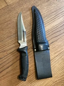 Maxam Skinner knife with blood groove, #SKSXM7, made in Japan, with sheath - Picture 1 of 7