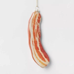 Wondershop  Bacon  Xmas tree ornament holiday decor 7" x 1.5" - Picture 1 of 3