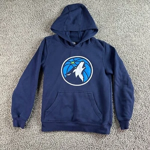 Minnesota Timberwolves Hoodie Boys Medium Blue White Sweatshirt Outer Stuff - Picture 1 of 11