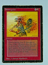 Disintegrate - Common Red Sorcery - HP - Limited Edition Beta MTG B