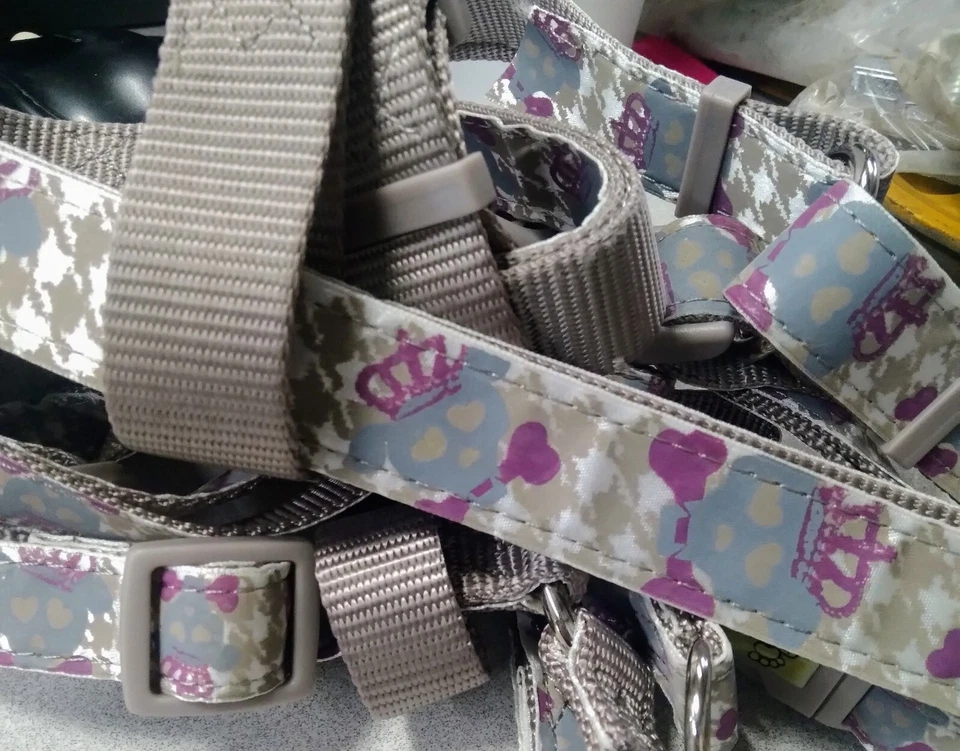 TOP PAW Adjustable Dog Harness- Purple/Gray Skull - Image 1 of 1