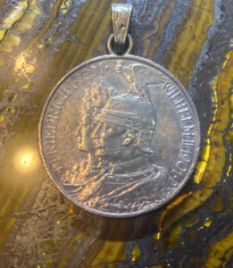 1901 Kaiser Wilhelm zwei deutsche Reich Mark decorative pendant - Picture 1 of 4