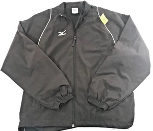 MIZUNO JACKET Women's Small GOLF TENNIS VENTED BLACK W/ WHITE ACCENT 💗MINT💗 - Picture 1 of 9