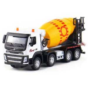 1:50 Cement Mixer Truck Toy Construction Vehicle Diecast Model Toys Gifts White