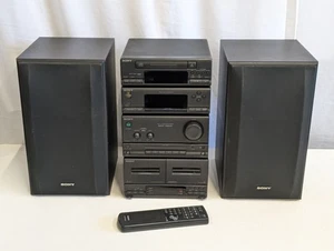 Sony Stereo Audio System H3800 CD, Cassette, Amplifier Speakers (no cables) - Imagen 1 de 14