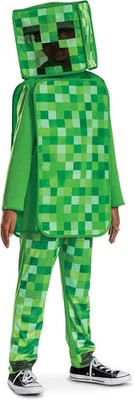 Creeper Clásico Pop-Out Película Minecraft Disfraz Elegante Halloween Niño Foto 1 de 3